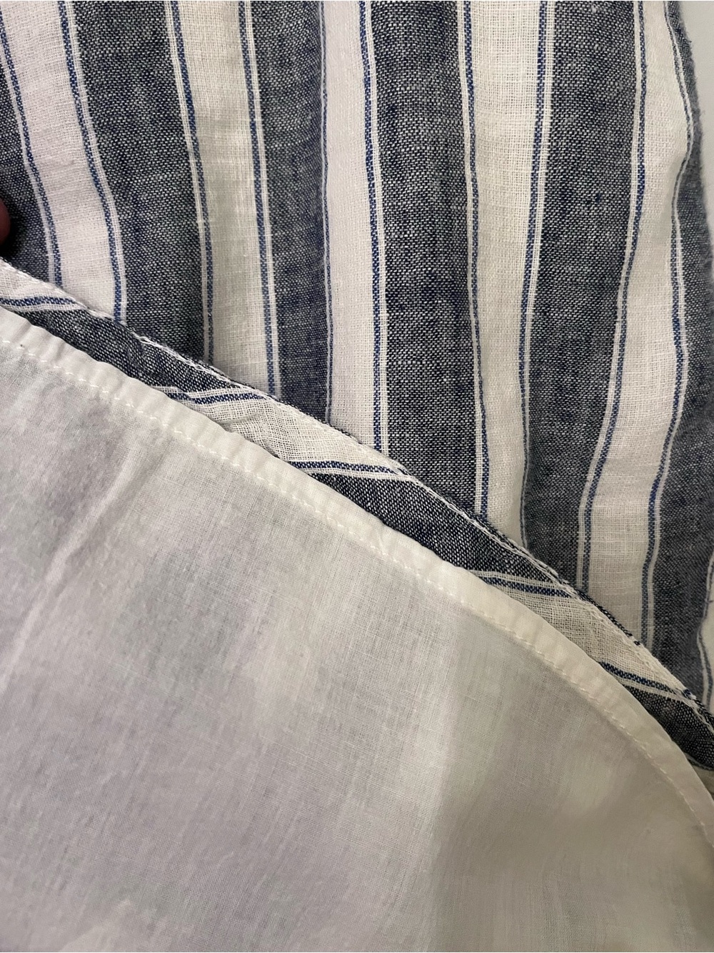beachlunchlounge Sleeveless Navy and White Striped Cotton Linen Dress Sz S - Picture 7 of 9